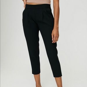 Black womens pants Babaton in crepe. Aritzia